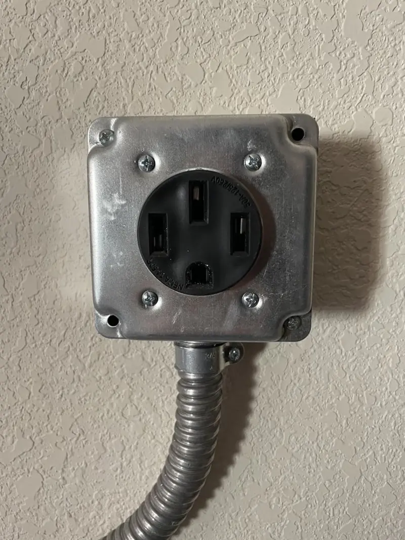 NEMA 14-50 outlet installed for Smart Home Electrical in Raceland